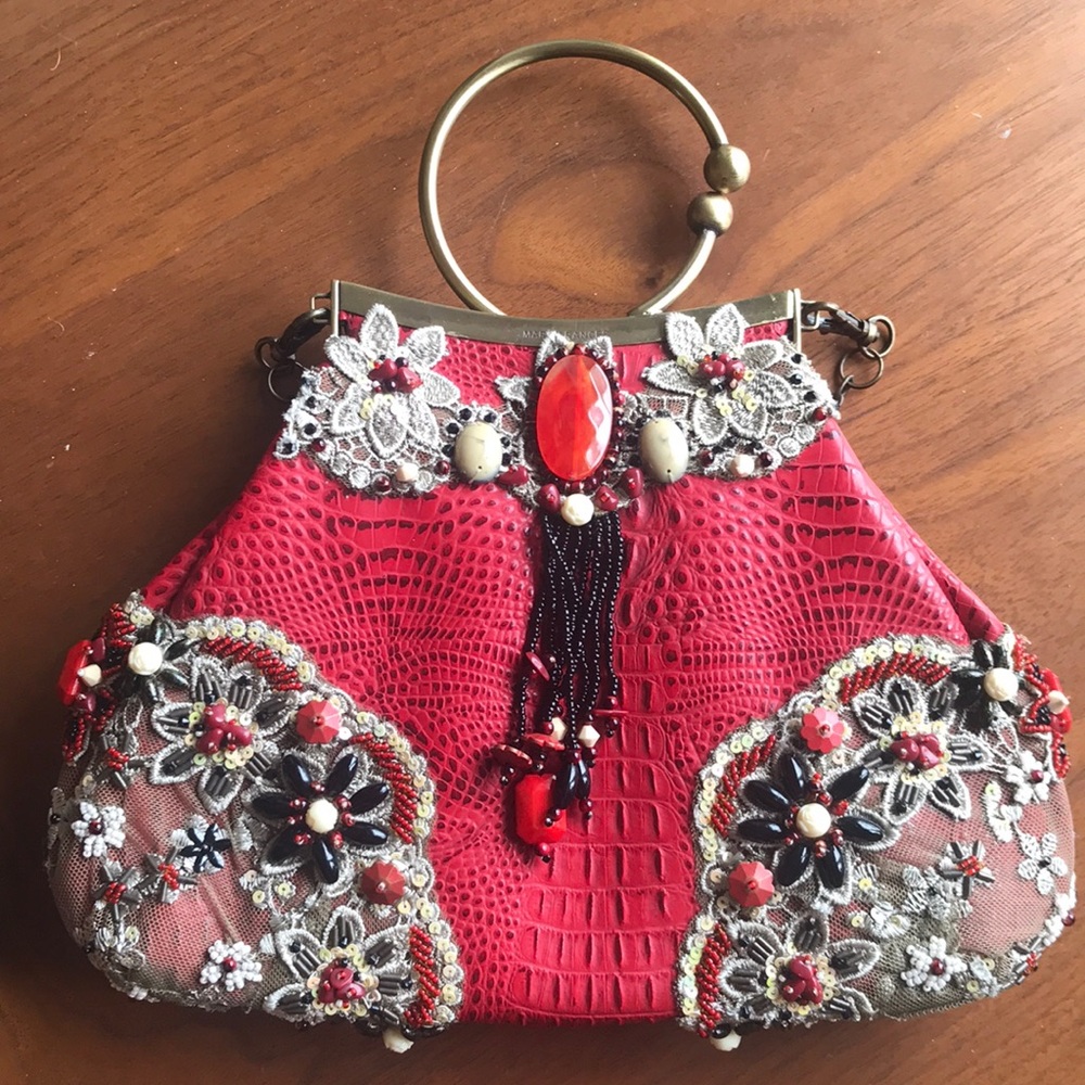Mary Francis Cherry Cupcake Purse and Wristlet